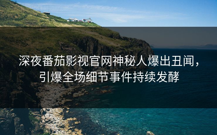 深夜番茄影视官网神秘人爆出丑闻，引爆全场细节事件持续发酵