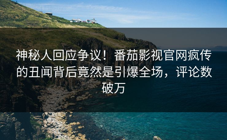 神秘人回应争议！番茄影视官网疯传的丑闻背后竟然是引爆全场，评论数破万
