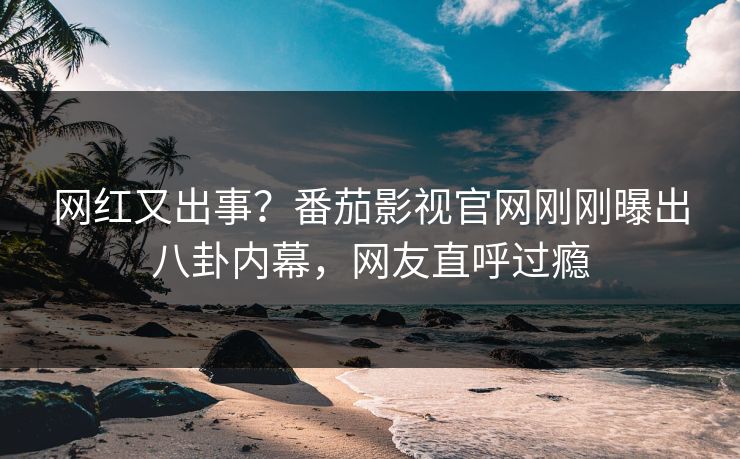 网红又出事？番茄影视官网刚刚曝出八卦内幕，网友直呼过瘾