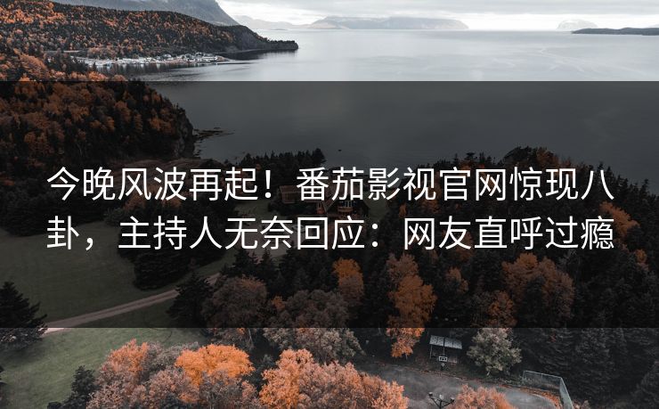今晚风波再起！番茄影视官网惊现八卦，主持人无奈回应：网友直呼过瘾