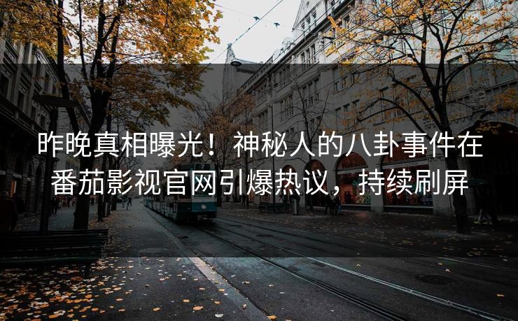 昨晚真相曝光！神秘人的八卦事件在番茄影视官网引爆热议，持续刷屏
